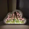 Festival Qixi Dia dos Namorados Presente Tulipa Nuvem Mar de Flores Abismo Espelho Luz Noturna Artesanal DIY Materiais Buquê Não