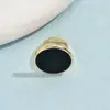 Anillo Redondo Negro con Perla de Imitación Dulce Fresco Sexy Cruzado Europeo y Americano Set de Anillos Ajustables Simples para Mujer