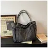 Bolso de lona estilo perezoso, bolso de hombro único de mezclilla, bandolera para mujer, 2026 primavera, gran capacidad, casual, de mano, bolso ligero de tela para dama