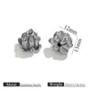 Colgante de Flor de Acero Inoxidable Chapado en Oro al Vacío Colada de Oro de 18 Quilates Colgante de Collar de Acero de Titanio Accesorios Colgantes para Pendientes de Mujer