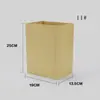 Em estoque Sacola de papel kraft com fundo quadrado revestido Sacola de embalagem de grau alimentício Sacola de limpeza à prova de óleo Varejo Atacado