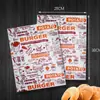 Papel de Carta con Alfabeto Inglés, Papel Estilo Periódico, Papel para Hamburguesas, Papel a Prueba de Aceite, Papel Absorbente de Grasa, Papel para Pizza, Papel Recubierto, Papel Resistente a la Grasa