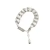 Pulsera de Cuentas Plateadas Nueva de Principios de Primavera Cadena para Clavícula Simple Francesa Todo Fósforo Juego de Joyería con Cuentas Cúbicas de Doble Hilo