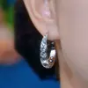 Brincos Brincos de Liga de Cobre Modernos e Versáteis Brincos Argola Espiral Totalmente Cravejados de Diamante Brincos de Fivela Totalmente Cravejados de Diamante de Alta Qualidade