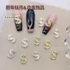 Acessórios de Unhas com Símbolo de Dólar em Liga Metálica Luxuosa e Ultra Brilhante com Diamantes Atacado
