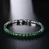 Pulsera de zirconia con diamantes completos 4.0, venta directa del fabricante, cadena de tenis simple y colorida, pulsera de tenis transfronteriza con diamantes