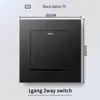 Hong Kong y Macao Enchufe USB Británico 13A con Enchufe de Carga Rápida Tipo-C Interruptor de Luz Estándar Británico Panel de Plástico Negro
