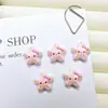 Venda Quente Desenho Animado Laço Estrela Estrela de Cinco Pontas Decorações para Unhas Artísticas Cor Sólida Poá Estrela Fofa Presilhas para Unhas Cabelo Decorações de Resina