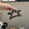 Nuevo clip de garra grande con estampado de leopardo estilo coreano, versátil para recogidos en la parte posterior de la cabeza, accesorio para el cabello tipo pinza de tiburón, pasador, estilo de verano