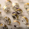 Cuentas separadoras vintage de plata de Xizang en dos tonos para accesorios hechos a mano para manualidades, pulseras y collares de cuentas, cuentas separadoras en forma de rueda, accesorios incrustados, cuentas separadoras de aleación