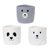 Cesta de armazenamento redonda feita à mão com desenho de urso, acabamento de mesa, cesta de armazenamento em estoque, geração 1451