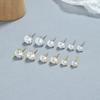 Pendientes de plata de ley 925 con forma de tres garras y circonitas, con diseño geométrico redondo para mujer, con forma de hueso, sencillos, combinables con todo, con temperamento.