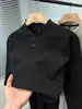 Sudadera de Punto Waffle con Cuello de Melocotón para Hombre, Nueva Camiseta Casual de Manga Larga Otoño/Invierno 2026 para Hombres Jóvenes y de Mediana Edad, Camiseta Básica de Color Sólido