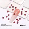 Ano Novo Vermelho Misturado Forma Especial Zircônia Ankora Vermelha Mini Chanfrada Zircônia Nail Art Diamante Unha Joia Atacado