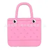 Canasta de Mamá Decoración Colgante Bolsa con Agujeros Florales Accesorio Bolsa de Playa Flor de Zapato Grande Accesorio de Bolsa Bogg Adorno