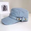 Gorra de Béisbol de Mezclilla Estilo Vintage Sencillo para Adelgazar el Rostro de Mujer, Gorra Newsboy Versátil Literaria de Verano, Sombrero con Visera de Protección Solar
