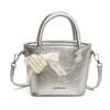 2025 Nuevo Bolso de Mano de Verano Bolso de Hombro Plisado para Mujer Moda Retro Sencillo Casual Bolso de Cubo de Aspecto Sofisticado