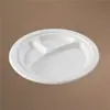 Bandeja de papel descartável biodegradável de polpa de cana-de-açúcar bandeja quadrada de bagaço de cana-de-açúcar totalmente biodegradável disco de bagaço de palha de trigo