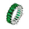 Joyería Transfronteriza de Amazon Anillo Rectangular de Zircón de Color Mixto Hip-hop Europeo y Americano Anillo Unisex Salida de Fábrica