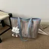 Bolso de Paja Tejida de Gran Capacidad para el Trabajo Diario para Mujeres 2026 Nueva Moda Elegante Bloqueo de Color Bolso de Hombro Bolso Tote de Moda de Este Año