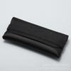 Lote de fábrica Estuche para gafas de un solo clavo en stock Bolsa para gafas de cuero negro Bolsa para gafas portátil Caja de almacenamiento para gafas de sol Imprimible