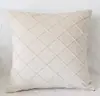 Funda de Almohada de Terciopelo de Color Sólido Nórdico Cuadrada Estampada Cojín Almohada para Sofá Cabecera Almohada Lumbar Exclusiva Transfronteriza