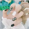 Uñas Postizas Cortas, Estilo Popular, Efecto Iluminador, Estilo Suave y Puro Deseo, Arte de Uñas, Uñas Postizas, Parches de Uñas Portátiles