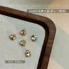 Arte de Uñas 2025 Nuevo Estilo Maillard Fondo Puntiagudo Diamante Celebridad de Internet Estilo Caliente Otoño e Invierno Cuadrado Grueso Color Rojo Café Diamante Estéreo Joyería para Uñas