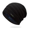 Gorro de Invierno de Punto para Hombre y Mujer Gorro de Lana Moda Logotipo Metálico Gorro Cálido para Exterior con Forro Polar Protección para las Orejas Gorro de Punto