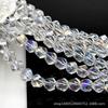 Contas de cristal espiral torcidas de 6 mm, material feito à mão, contas de vidro cortadas, acessórios de joias, costura à mão, contas soltas faça você mesmo