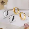 Pendientes Minimalistas Aifule Estilo Ins Lisos de Plata Pendientes Joyería de Plata de Ley S925 Pendientes para el Trabajo Joyería