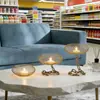 Portavelas de Cadena Tejida de Hierro Forjado Estilo Americano Transfronterizos, Artesanías, Decoración del Hogar, Productos de Tela para Ambiente Festivo, Regalos