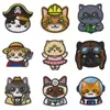 Parches Bordados Divertidos de Gatos, Insignias Adhesivas Termoadhesivas, Parches de Decoración DIY para Pantalones/Estuches