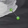 Unha de língua acrílica bola dupla cor 6mm nova decoração de língua aço inoxidável unha de leite fonte em estoque atacado joia para piercing