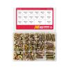 240 Piezas Pernos de Brida Hexagonales Externos de Alta Resistencia Color Zinc Anti-Aflojamiento Transfronterizos Juego de Tuercas y Tornillos M5M6M8