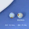 Cuentas Espaciadoras de Filigrana Cloisonné Gota de Aceite de 8 mm Color Esmalte Azul Quemado Cuentas Sueltas Accesorios Alta Retención de Color Cuentas Redondas Cuentas Hechas a Mano DIY