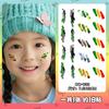 Pegatinas de maquillaje para el Día del Niño pegatinas de tatuaje de colores accesorios para fotos de actuación arcoíris maquillaje de escenario camuflaje pegatinas para la cara