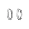 Hebilla de Pendiente de Zirconia Redonda Incrustada con Diamante de Plata s925 Pendientes Versátiles de Moda Simple para Mujer Exquisito Temperamento 8321A