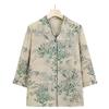 Roupas de Verão da Vovó Roupa de Esposa de Idosos Conjunto Camisa de Verão para Pessoas de Meia-idade e Idosos Roupas de Primavera e Outono para Mulheres Blusa de Mãe