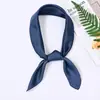 En Stock Bufanda Cuadrada de Satén de Seda de Color Sólido de 70 cm, Bufanda Cuadrada de Seda Artificial Estampada de Color Único, Accesorio para el Cabello de Ropa, Pañuelo Decorativo para la Cabeza, Se Puede Arrugar