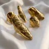 Anillos Metálicos Irregulares con Textura Retro de Nicho Europeo y Americano, Anillos Apilables de Moda y Únicos tipo Armadura para la Punta de los Dedos para Mujeres