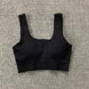 Nuevo Sujetador de Yoga de Hilo de Color Sólido de Alta Elasticidad para Otoño e Invierno con Espalda en U Sin Costuras Absorbente de Humedad Sudor Traje de Fitness para Mujer