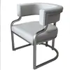 Silla de comedor de lujo ligero silla de sofá de alta calidad silla de negociación de recepción silla para uñas silla de salón de belleza silla para tocador de casa silla para maquillaje