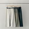 Calça Jeans Branca EVERTRUE Feminina 2024 Início da Primavera Estilo Coreano Cintura Alta Wide Leg com Cinto 66330