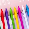 Caneta plástica de pressão direta da fábrica com impressão de logotipo, papelaria de escritório, caneta esferográfica de plástico para estudantes, brindes promocionais, caneta publicitária