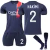 Conjunto de Camisetas de Fútbol 2324 París Local 30 Messi 10 Neymar 7 Mbappe con Calcetines