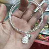 Pulseira Atacado Dragão e Fênix Auspicioso III Flor de Sarja Pulseira Banhada a Prata Feminina Pulseira Peixes Flor de Lótus