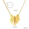 Moda Popular de Venta Caliente Europea y Americana Collar de Acero Inoxidable 18K Cuadrado Redondo Geométrico Asimétrico Colgante Clavícula Collar Joyería al por Mayor