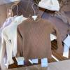 [En Stock Prendas de Punto Multicolor para Niñas 2025 Nuevo Otoño e Invierno Nuevo Estilo Niños Niñas Bebés Versátil Suave Cuello con Orejas