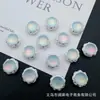 Anel Face de Zircônia Multicolor com Studs de Diamante Redondos Oito Furos Pulseira de Contas Feita à Mão DIY Colar Espaçador de Telefone Acessório Contas Céu Estrelado